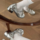 French Fairy Wind Lolita Shoes New Daily Soft Base Does Not Tired Round Head Thick Leather Shoes HZ0115