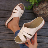 2025 New Summer Women's Thick-Bottomed Slippers Large-Size Fish Mouth With Thick-Sed Slippers Women's Shoes HZ0115