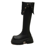 Spring 2025 Autumn And Winter New Small Martin Boots Women Net Red Knight Boots Over The Knee Long Boots Thick Skin Skin Skin Boots HZ0115