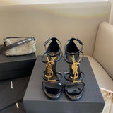 YS Home 2025 New Women's Shoes Low Heel Temperament High Heels High-Heeled Shoes Behind The Shallow Mouth Of Single Shoes HZ0115