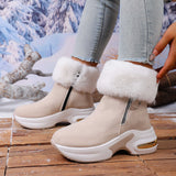 Large-Size Snow Boots Women Winter New Brushing Short Cylinder Plus Velvet Warms High-Thick Bottoms To Keep Warm Snow Boots Women HZ0115