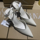 ZA Home 2025 New Sandals Women Soft Leather 2025 Summer New Bag Head Heel And Back Empty Single Shoes French HZ0115