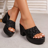 2025 Large-Size Slope And Slippers Women's Color Red Font Thick-Sed Slippers Summer Striped Women's Shoes HZ0115