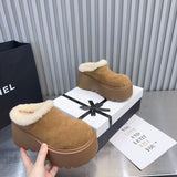 Gentle Fairy Wind Thick Bottom Increase Hairy Slippers 2025 New Soft Base Does Not Tired Birken Shoes HZ0115