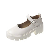 Summer Spring And Summer Jk Uniform Shoes To Increase The Thick Bottom Of The Student Mary Jane High Heel Single Shoes British Dress Retro Style HZ0115