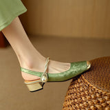 Spring Explosion Of The New Chinese Style Mary Jane Sandals Bao Behind The Empty Women's Singles Shoes 2025 Summer New Sandals HZ0115