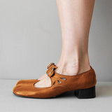 Spring 2025 Spring New Low Heel Buckle With Shallow-Mouth Single Shoe Size 40-43 Single Shoes HZ0115