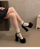 12CM Ultra-High Heel Sandals Waterproof Table Thick-Soled Thick Heel Hate Tiangao Show Women's Shoes Silk And Satin Main Wedding Shoes Artifact HZ0115