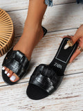 ZA Large-Size Slippers Women 2025 New Flat-Soled Sandals Trend One-×Ö×Ö Color Slippers HZ0115