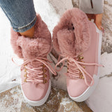 In The Autumn And Winter Of 2025, The New Large-Size Fur-Snow Boots Are Taut With Thick-Bottomed Round Head Ladies Cotton. HZ0115
