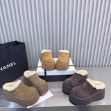 Gentle Fairy Wind Thick Bottom Increase Hairy Slippers 2025 New Soft Base Does Not Tired Birken Shoes HZ0115