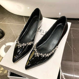 Oceanous High-Grade Niche Design Flat Shoes Spring And Summer Net Red New Set Legs Long Pointed Light Bean Bean Shoes HZ0115