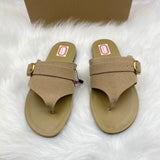 ZA Home 2025 New Word-Word Sandals Women's New Large-Size Loose Cake Soles Casual Toe Shoes HZ0115