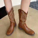 Prairie Travel Wearing Boots 2025 Autumn New Rough And Ethnic Knight Boots With Small Long Boots HZ0115