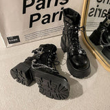 British Punk Style Thick Bottom Martin Boots 2025 New Mid-Chammelt Sweet Cool Small Man To Increase Fashion Boots HZ0115