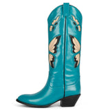 202534-43 Large-Size Coarse And High-Sleeve Sleeve Butterfly Western Cowboy Boots X442 HZ0115