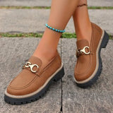 British Wind Small Leather Shoes Women Spring And Autumn 2025 New Fashion Retro Color Casual Thick-Heeled Single Shoes HZ0115