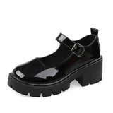 Spring And Summer 2025 JK Uniform Shoes To Increase The Thick Bottom Of The Student Mary Jane High-Heeled Retro Single Shoes English HZ0115