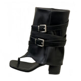Small Design Rider Boots 2025 New Square Head Thick And High Fashion Cool Boots Woman HZ0115