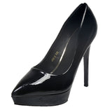 2025 Spring New Patent Leather Naked Ten Cm High Heels Women Waterproof Table With 12 Cm Pointed Women's Single Shoes HZ0115