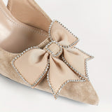 Sweet Bow Fine Heel Single Shoes Women's Summer 2025 New Women's Shoes Mesh Yarn Tips High Heel Sandals HZ0115