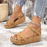 Fish Mouth Sandals Women 2025 Summer New Fashion Rivals Big Size Rivals Women's Slope HZ0115