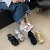 Xia Small Man Height Height And Thin Flip-Flops Drag Woman Xia Poe And Fashion Cool Slippers Thick Bottom Beach Slippers Woman HZ0115