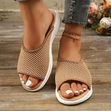 2025 Summer New Large Fashion Comfortable Slope With Leisure Beach Cool Slippers Women HZ0115