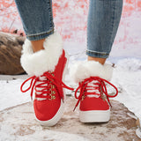 In The Autumn And Winter Of 2025, The New Large-Size Fur-Snow Boots Are Taut With Thick-Bottomed Round Head Ladies Cotton. HZ0115