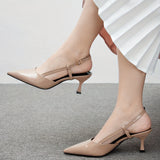 Nude High Heels Women's Fine Heel New French Temperament Sharp-Headed Apricots With Sandals HZ0115