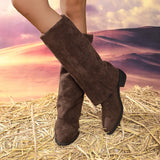 2025 New Autumn And Winter Sharp Western Cowboy Knight High Boots Women Retro Embroidered Long Boots Trouser Boots HZ0115