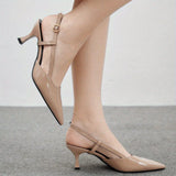 Nude High Heels Women's Fine Heel New French Temperament Sharp-Headed Apricots With Sandals HZ0115