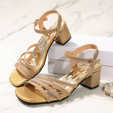New Fashion Large-Size Fish Mouth In The Summer Of 2025 With Coarse Heel Sandals HZ0115