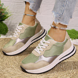 Large-Size Thick-Sed Sports Casual Women's Shoes 2025 Fashion Lace Single Shoes Fashion Sneakers HZ0115