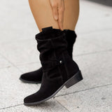 Autumn And Winter New Products 2025 Low And 40-43 Low Heel Velvet Low-Tide Women Boots Boots HZ0115