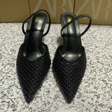 ZA Home 2025 New Women's Shoes Low Heel Temperament High Heels High-Heeled Shoes Behind The Shallow Mouth Of Single Shoes HZ0115