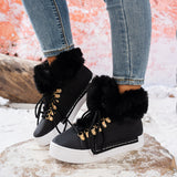 In The Autumn And Winter Of 2025, The New Large-Size Fur-Snow Boots Are Taut With Thick-Bottomed Round Head Ladies Cotton. HZ0115