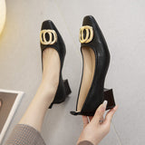 New Temperament French Way Spring And Autumn New Professional Work Shoes Temperament Fairy Casual Single Shoes Women's Coarse HZ0115