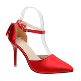 2025 New Summer Buckle With Bow High Heels Fine Heel Head Of Women's Shoes Sandals HZ0115