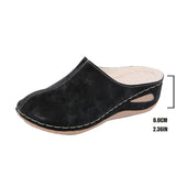 Large-Size Slope And Plus-E-Legged Slippers Women's New Slopes In The Autumn And Winter Of 2025 And A Foot Pedal Bag Head Casual Half-Slippers HZ0115