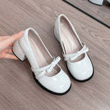 Black Single Shoes Women Sweet And Cool 2025 Gentle Shoes New Pure High Heel Bow Mary Precious Shoes HZ0115