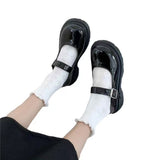 Mary Jane Small Leather Shoes Retro Thick Soles Of High-Lefford Shoes 2025 New Casual Fashion Match Niche Women's Shoes HZ0115