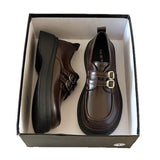 Small Leather Shoes Women's British Wind Network Red Explosion High-End Feeling With Thick-Soled Leuk-Fowl One-Legged Mary Jane Single Shoes HZ0115