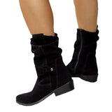 Autumn And Winter New Products 2025 Low And 40-43 Low Heel Velvet Low-Tide Women Boots Boots HZ0115
