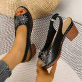 Large-Size Flowers High-Hees Cool Slippers Women 2025 Summer New Fashion Casual Cold Slippers Women HZ0115