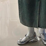 French Fairy Wind Lolita Shoes New Daily Soft Base Does Not Tired Round Head Thick Leather Shoes HZ0115