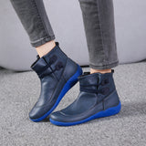 2025 New Flat-Bottomed Plus Velvet Lady Warm Short Boots Winter New Martin Boots Yingfeng Ms. Short Boots HZ0115