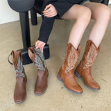 Prairie Travel Wearing Boots 2025 Autumn New Rough And Ethnic Knight Boots With Small Long Boots HZ0115