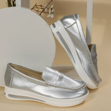 New Casual Single Shoes Women's Autumn Solid Color Round Head Low Belt Buckle Soft Soles Work Shoes Bean Shoes HZ0115