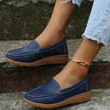 2025 New Flat-Soled Casual Single-Shoe Soft Sole Soft-Sided One-Legged Round Head Simple Mom Shoes HZ0115